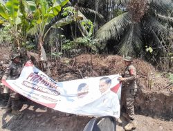 APS Bacaleg dan Capres di Jalan Prtokol Pangandaran Ditertibkan Petugas Satpol PP