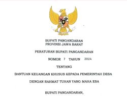 Perbup Nomor 7 Tahun 2024 Terbit, Tunjangan Perangkat Desa di Pangandaran Menciut