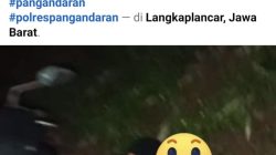 Oknum Polisi Diduga Mabuk Tergelincir di Pinggir Jalan Pangandaran Viral