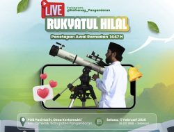 Pangandaran Menjadi Titik Pemantauan Hilal Awal Ramadhan Sore Ini
