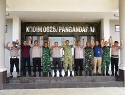 Perkuat Sinergitas, Kapolres Pangandaran Silaturahmi ke Markas Kodim 0625/Pangandaran