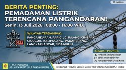 Info Pemadaman Listrik Pangandaran 13 Juli 2026: Catat Wilayah dan Waktunya