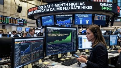 Inflasi AS Melandai, Harga Emas Melesat ke Level Tertinggi Dua Bulan